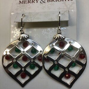 Merry & Bright Silver Ornament Earrings